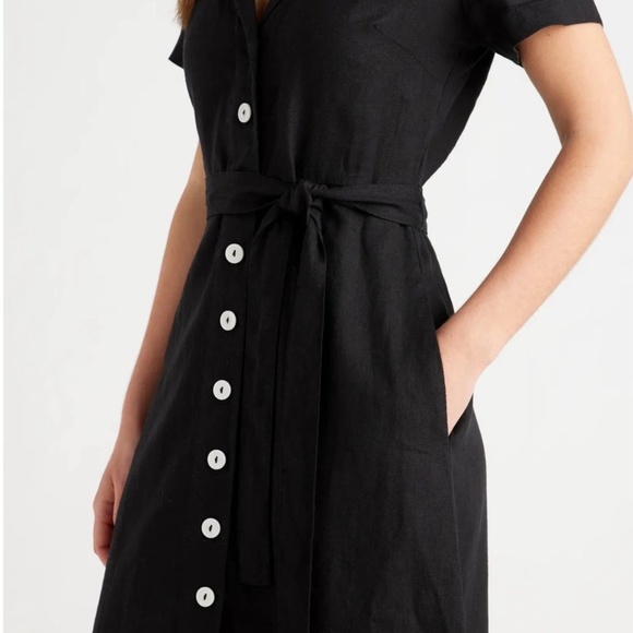 ♣️NWT - QUINCE 100% EUROPEAN LINEN BUTTON FRONT DRESS♣️ - Picture 4 of 16